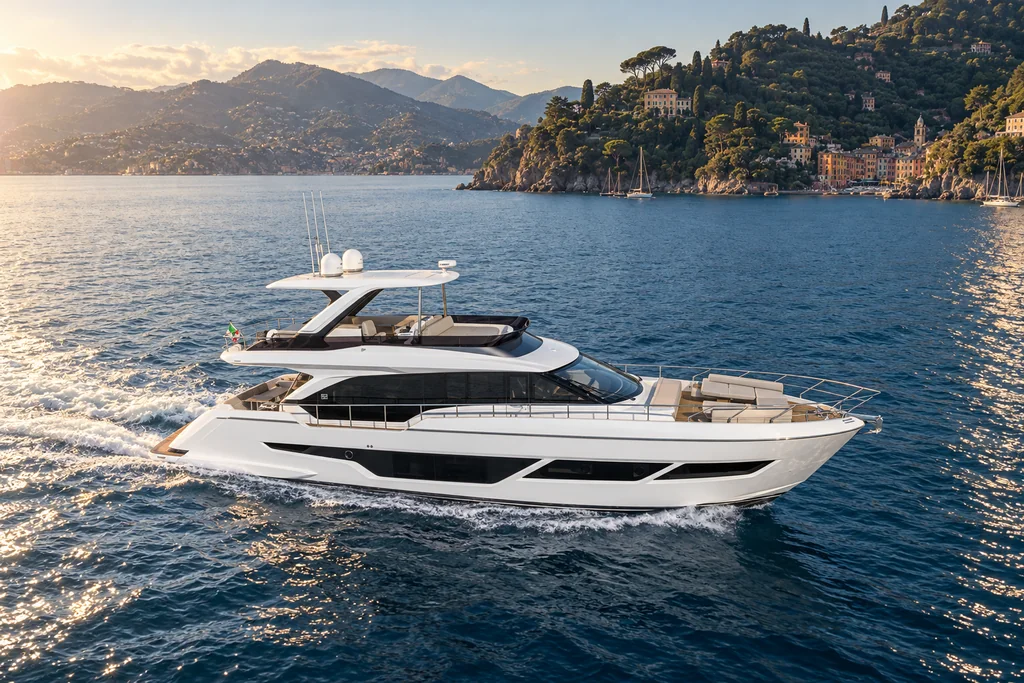 Ferretti Yachts 670 sulla costa di Portofino