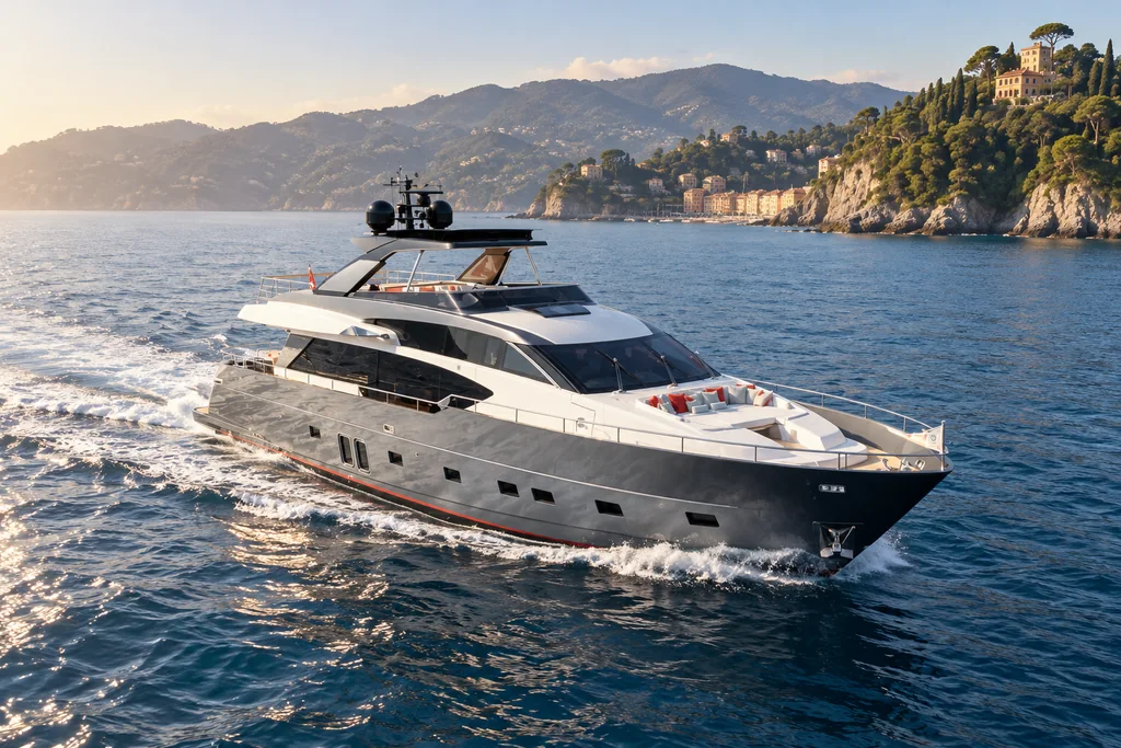 Sanlorenzo SL86 sulla costa di Portofino