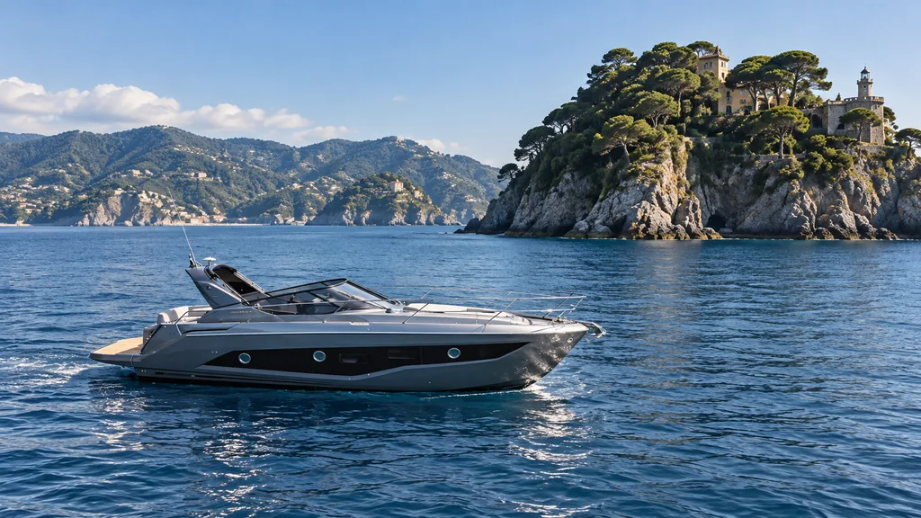 Cranchi Z35 exterior near Portofino